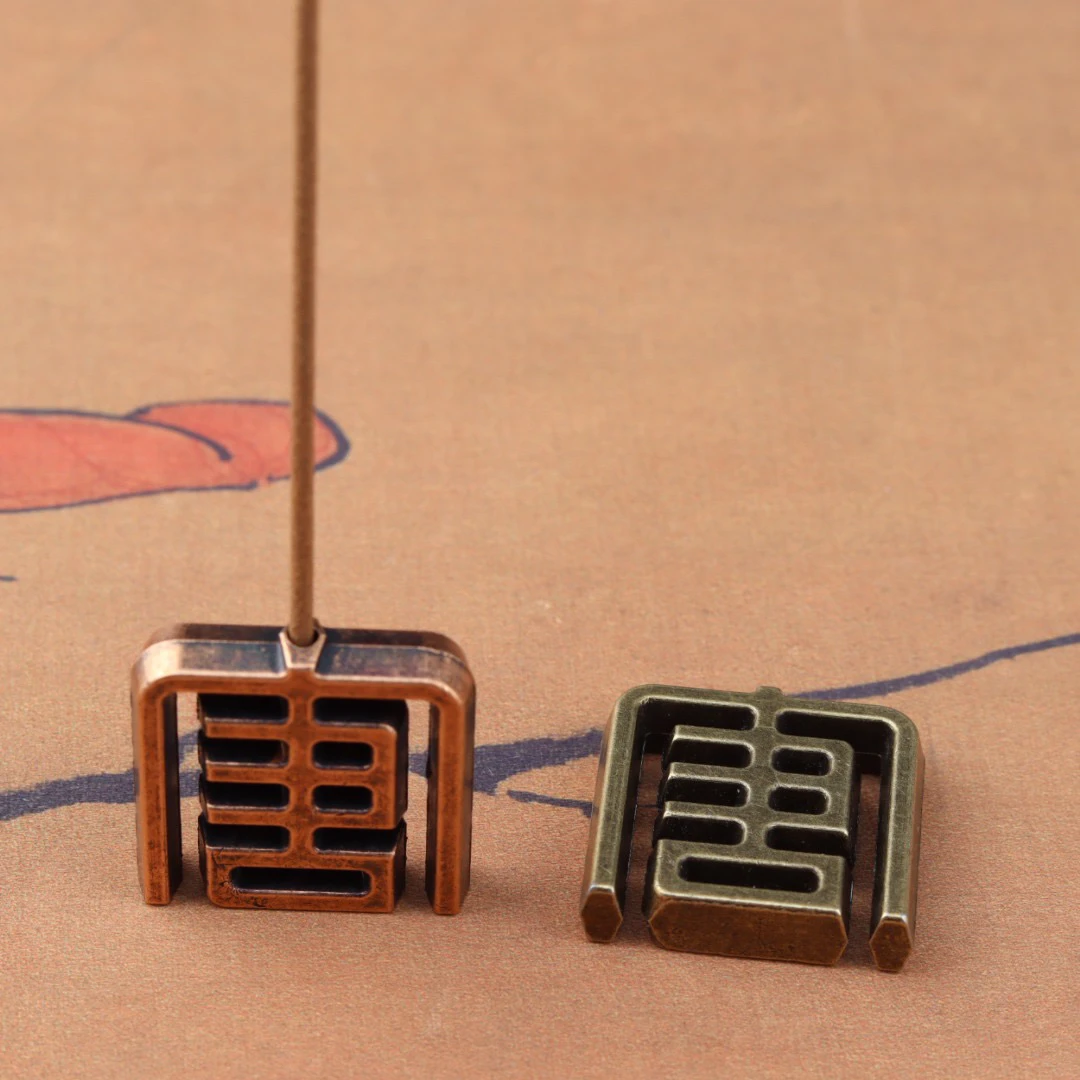 设计新款唐字香插盘香香座家用金属檀香线家卧室持久留香大象香插