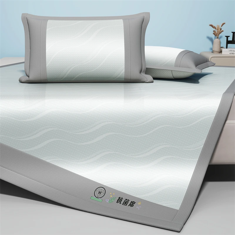 水星适用母婴A类冰丝凉爽可机洗100冰丝席床笠款夏季家用专用席子