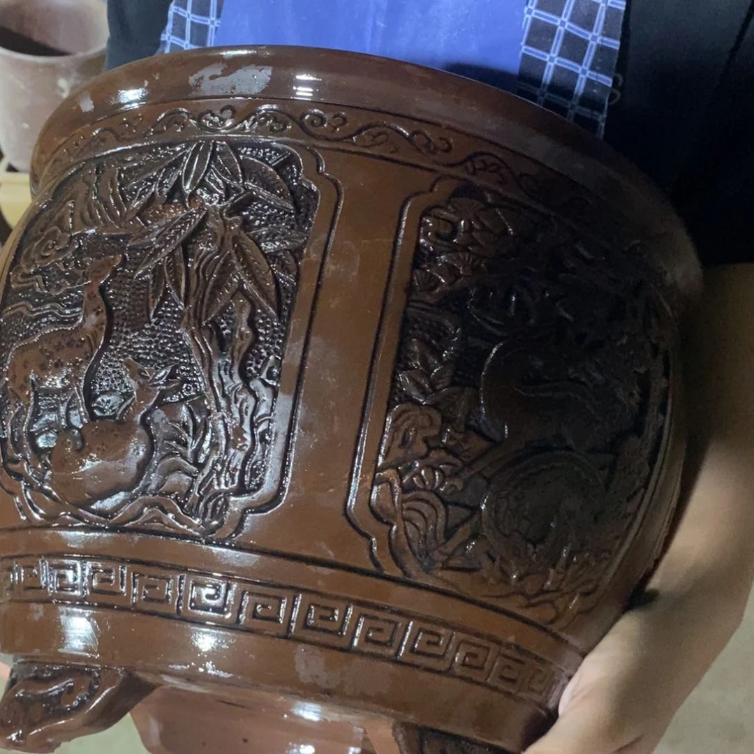 紫砂花盆口径口径25 20