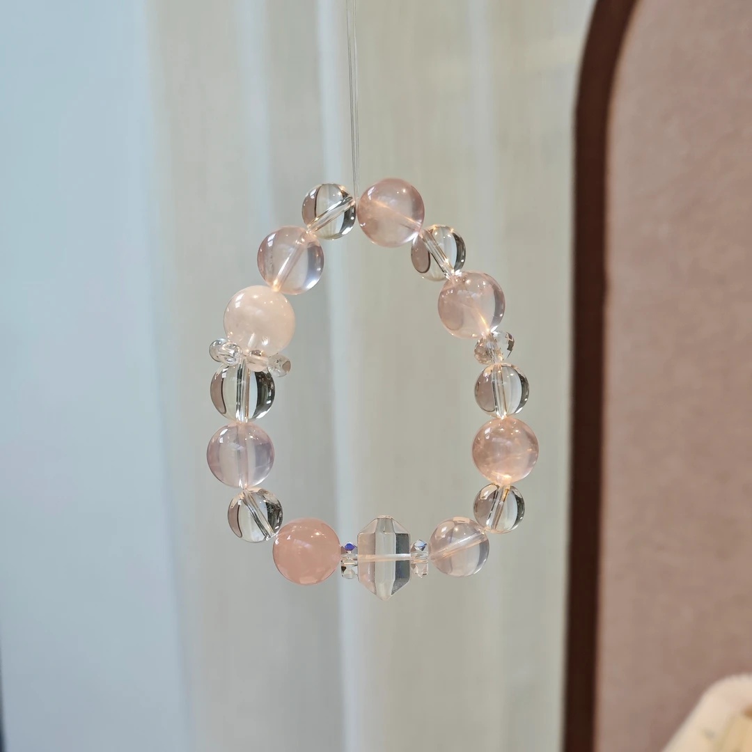 铜合金手链 051 奶呼呼透色粉色系多宝手串（多样性发其一）