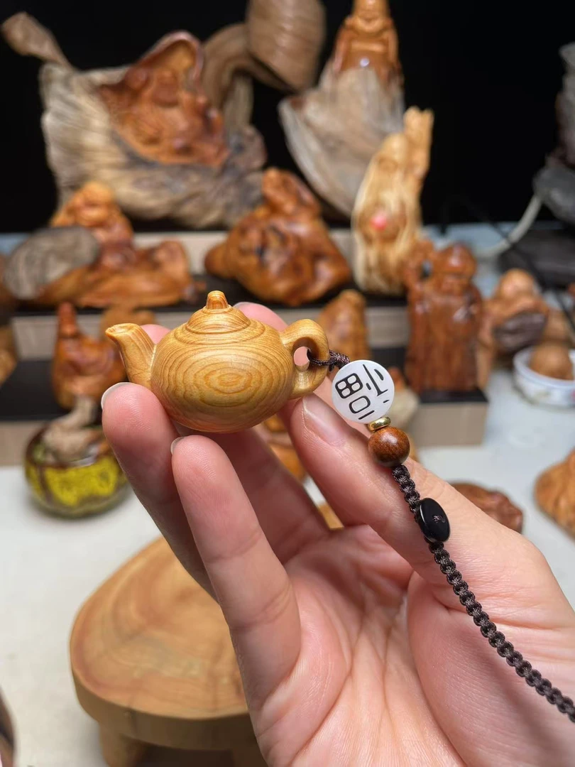 福利款崖柏把把壶