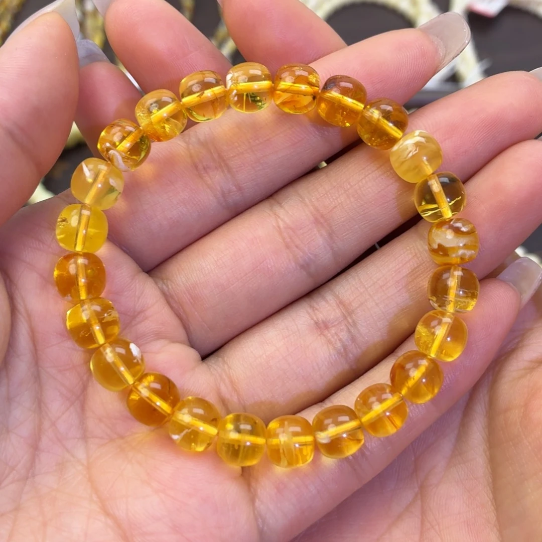 琥珀未镶嵌珠宝奇石金拉丝8