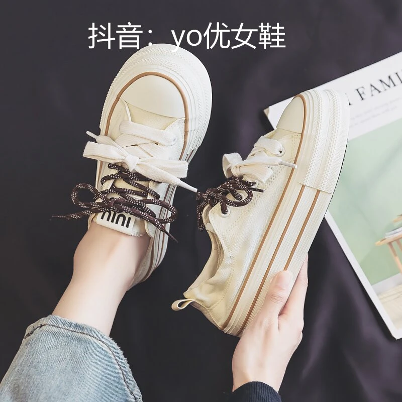 【Xin】2025新款透气帆布鞋休闲百搭运动风板鞋夏季舒适女低帮鞋