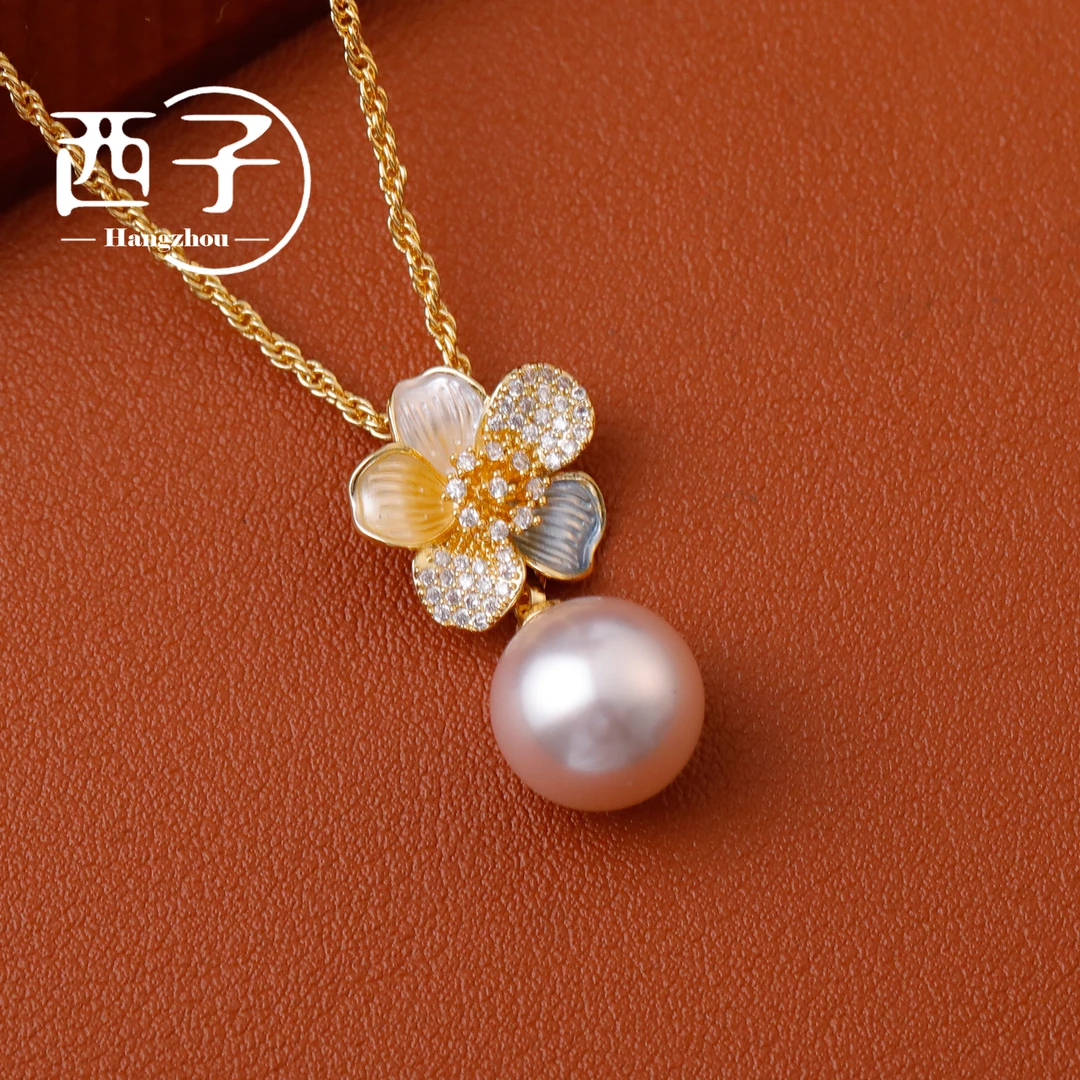 西子饰品高定镀18K金【花开富贵项链】30岁50岁饰品上档次首饰轻奢