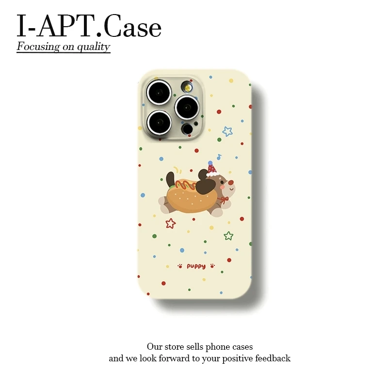 波点香肠狗狗菲林软壳适用iPhone苹果16手机壳华为oppo小米vivo新