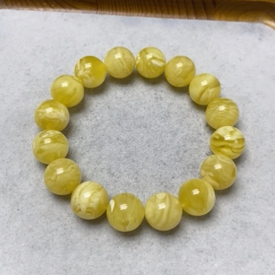 蜜蜡裸石未镶嵌手串