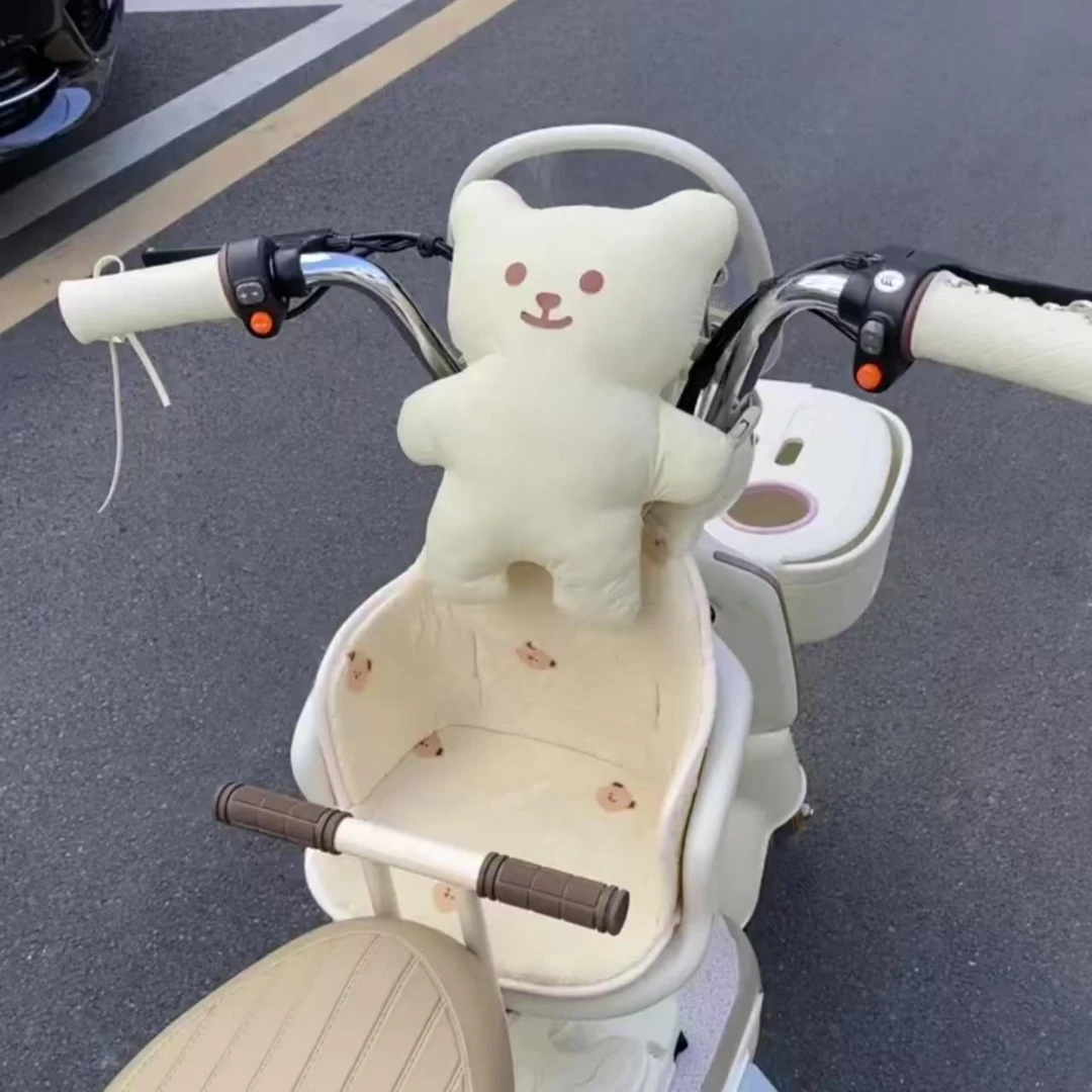 小熊电动汽车防撞垫电池摩托车儿童婴幼儿加厚放大前防撞卡通头垫