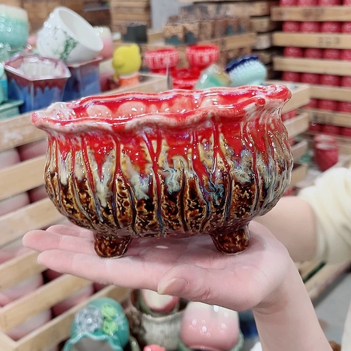 凑单10元陶瓷花盆发货！