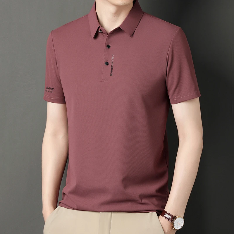 吉罗德蒂通用翻领常规修身型通勤商务T恤时尚休闲tenniscore