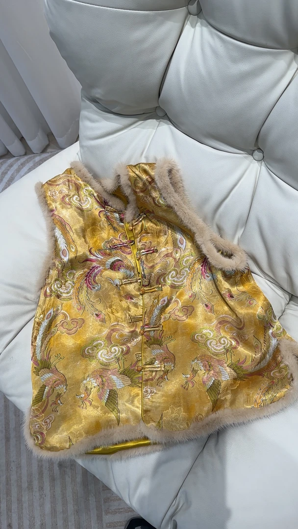 【米朵家】新中式气质款时尚国风女装加棉马甲 16123-7