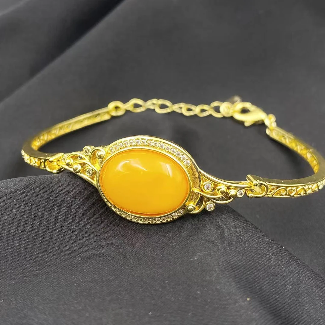 蜜蜡鸽子蛋手镯M505