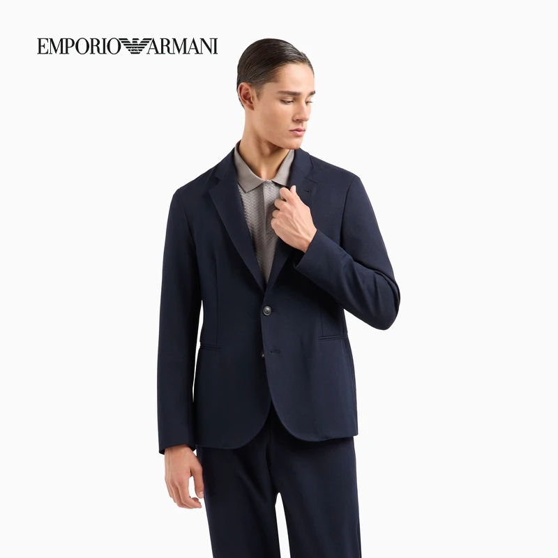 TC-EMPORIO ARMANI/男士平驳领单排扣纯色休闲西装外套官方