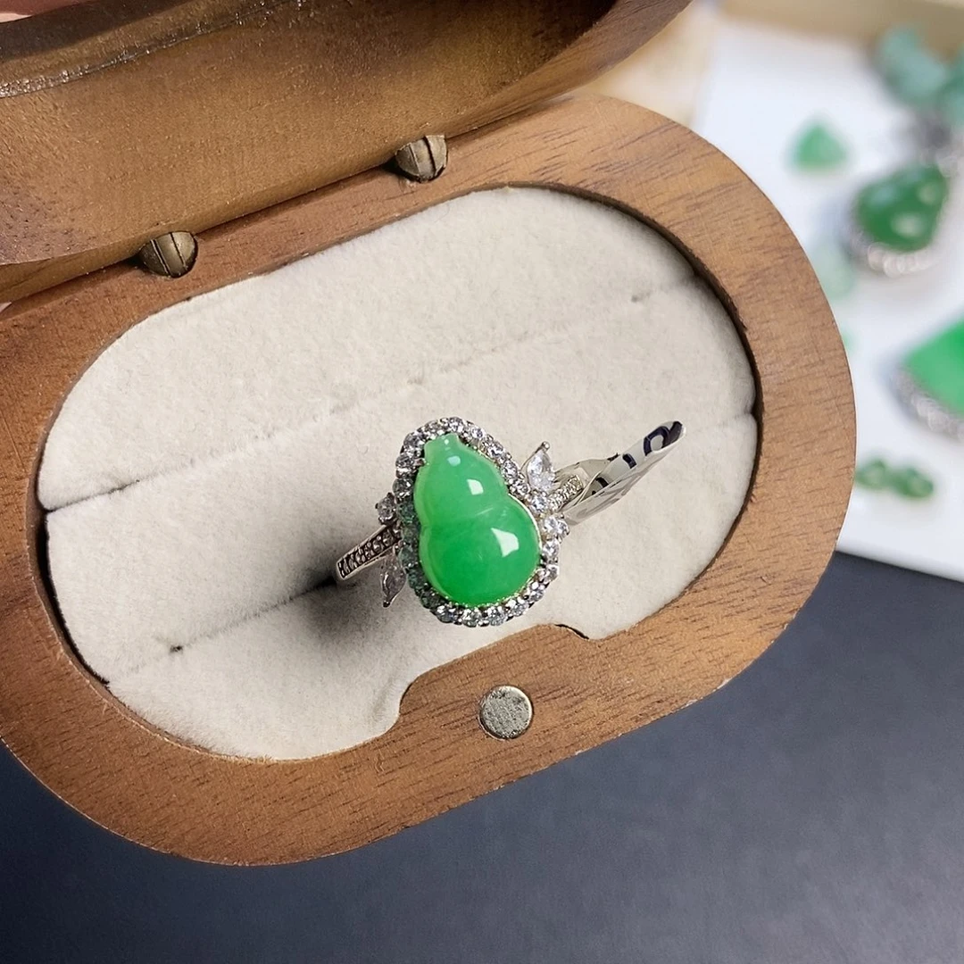 翡翠银S925镶嵌吊坠(不含链)