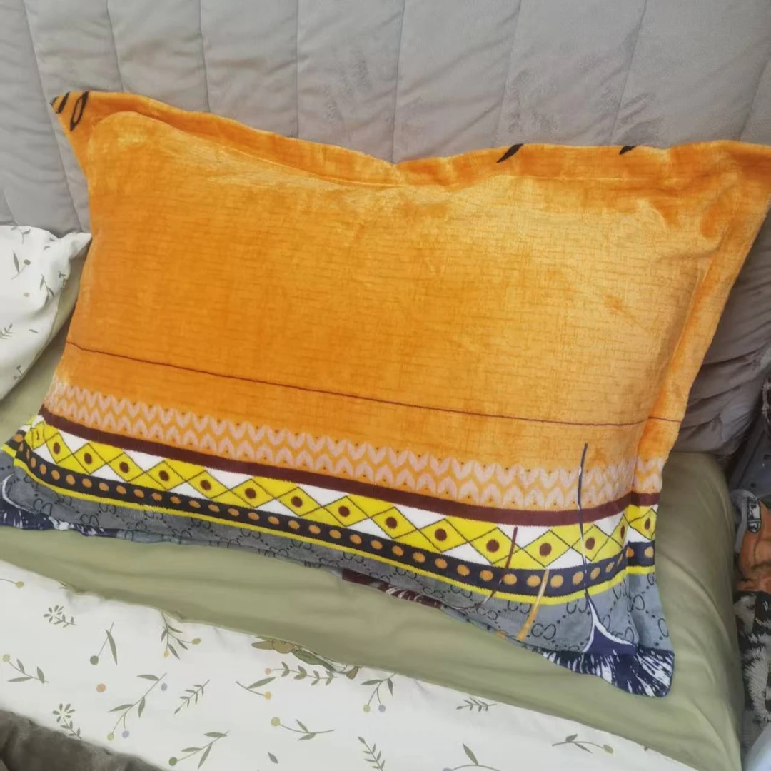 48X74牛奶绒枕套枕头套1对