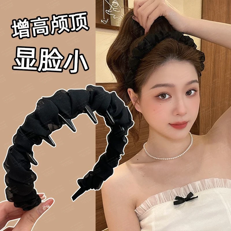 褶皱发箍女2025新款高端高级感头箍日常外出百搭头饰显脸小发卡