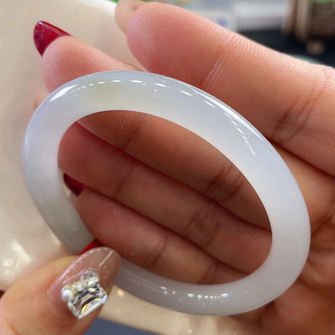 未镶嵌手镯翡翠51.7圈果冻底胶感贵圆1号