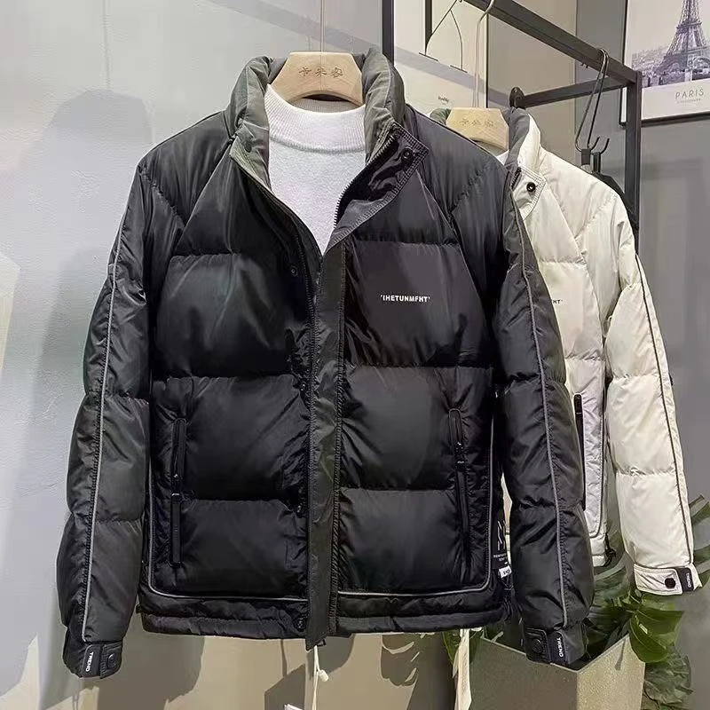 冬季2024新款简约时尚百搭加厚保暖外套男士休闲潮流立领887735