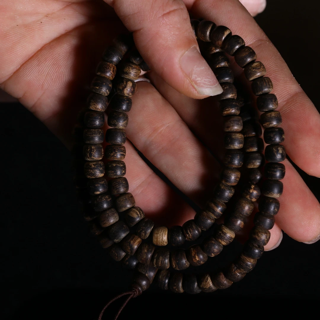 沉香正区达拉干老料桶珠0.65沉水手链