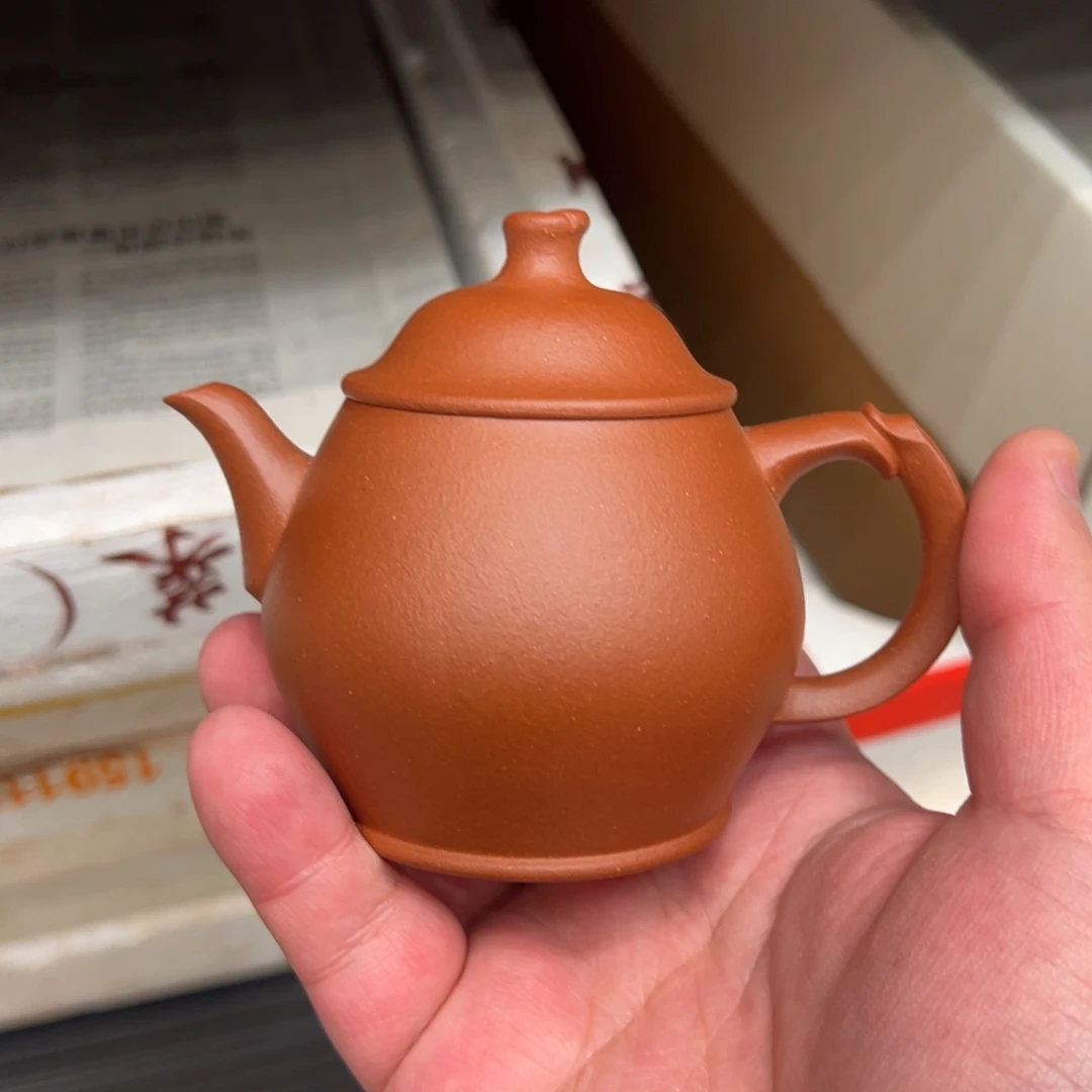 紫砂茶壶150cc红降坡高潘