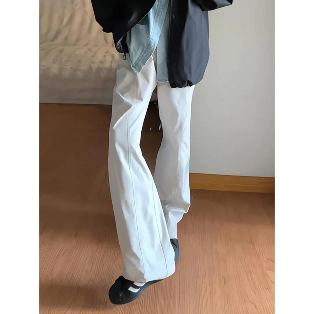 美式斜切软壳防水冲锋裤男款cleanfit工装裤子薄款速干微喇休闲裤