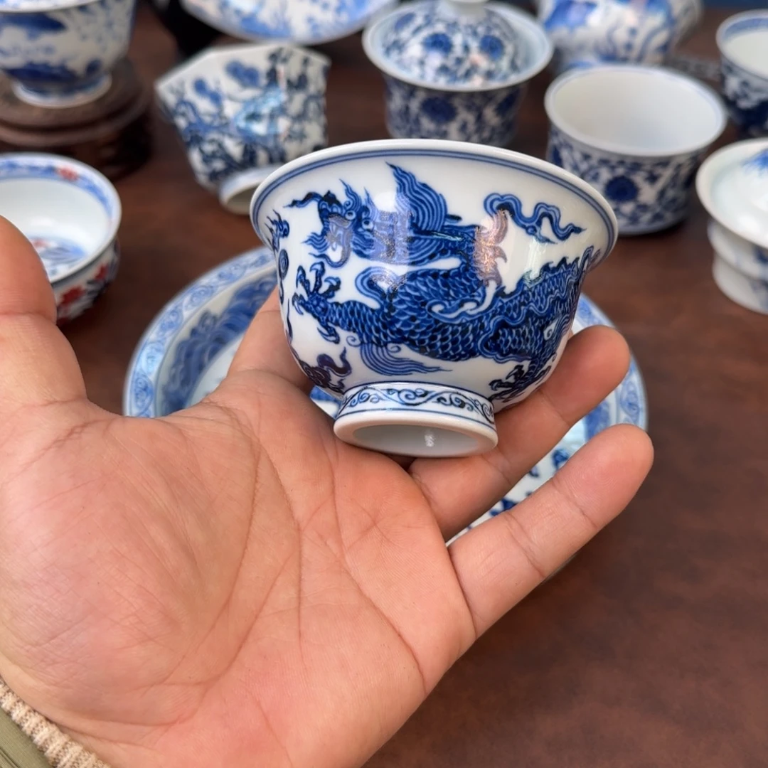 摆件陶龙纹大压手
