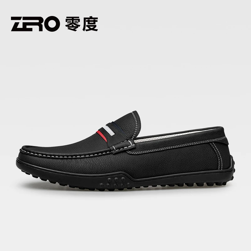 ZRO零度男士时尚休闲百搭透气真皮皮鞋男夏季商务轻便驾车鞋51328