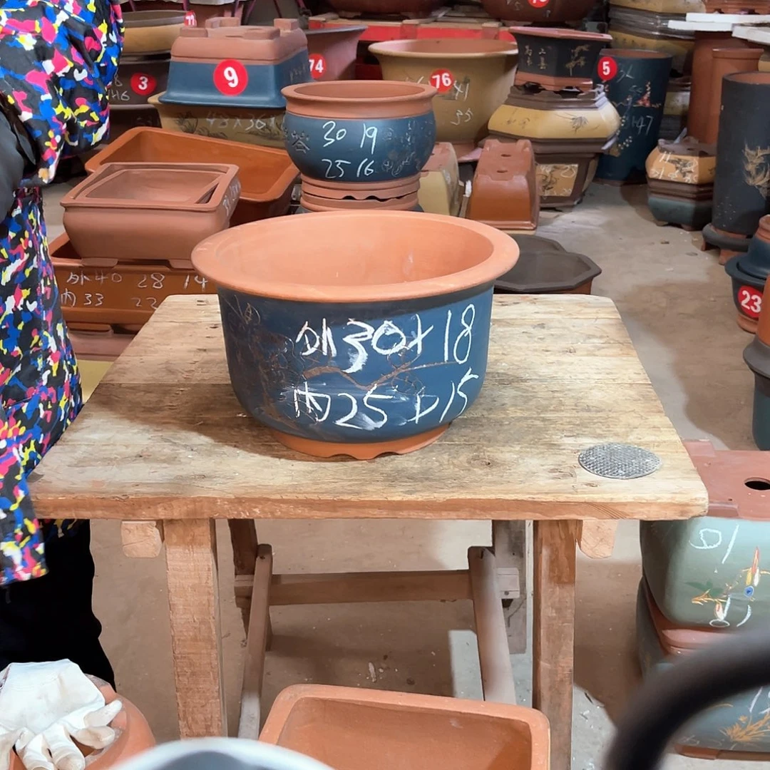 紫砂花盆金钟盆一个