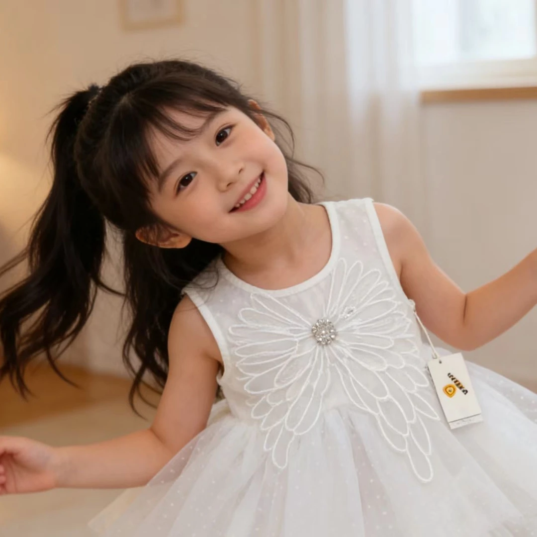 【小飞象】女童白纱裙夏季公主裙连衣裙裙子波点863352