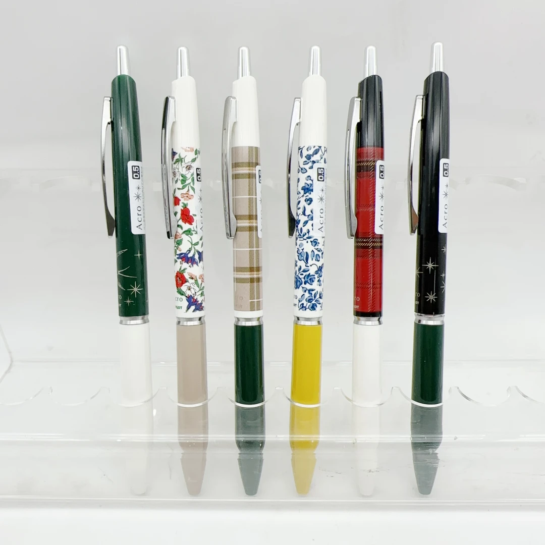 日本百乐圣诞限定acro复古炫滑圆珠笔新款0.5mm按动中油笔圆珠笔
