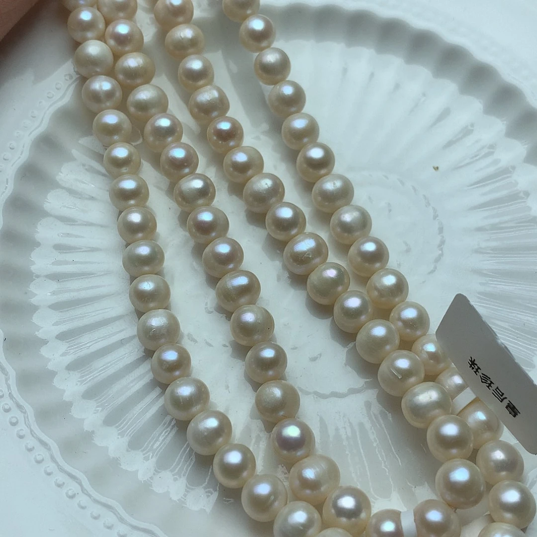 淡水珍珠7-8未镶嵌x25项链