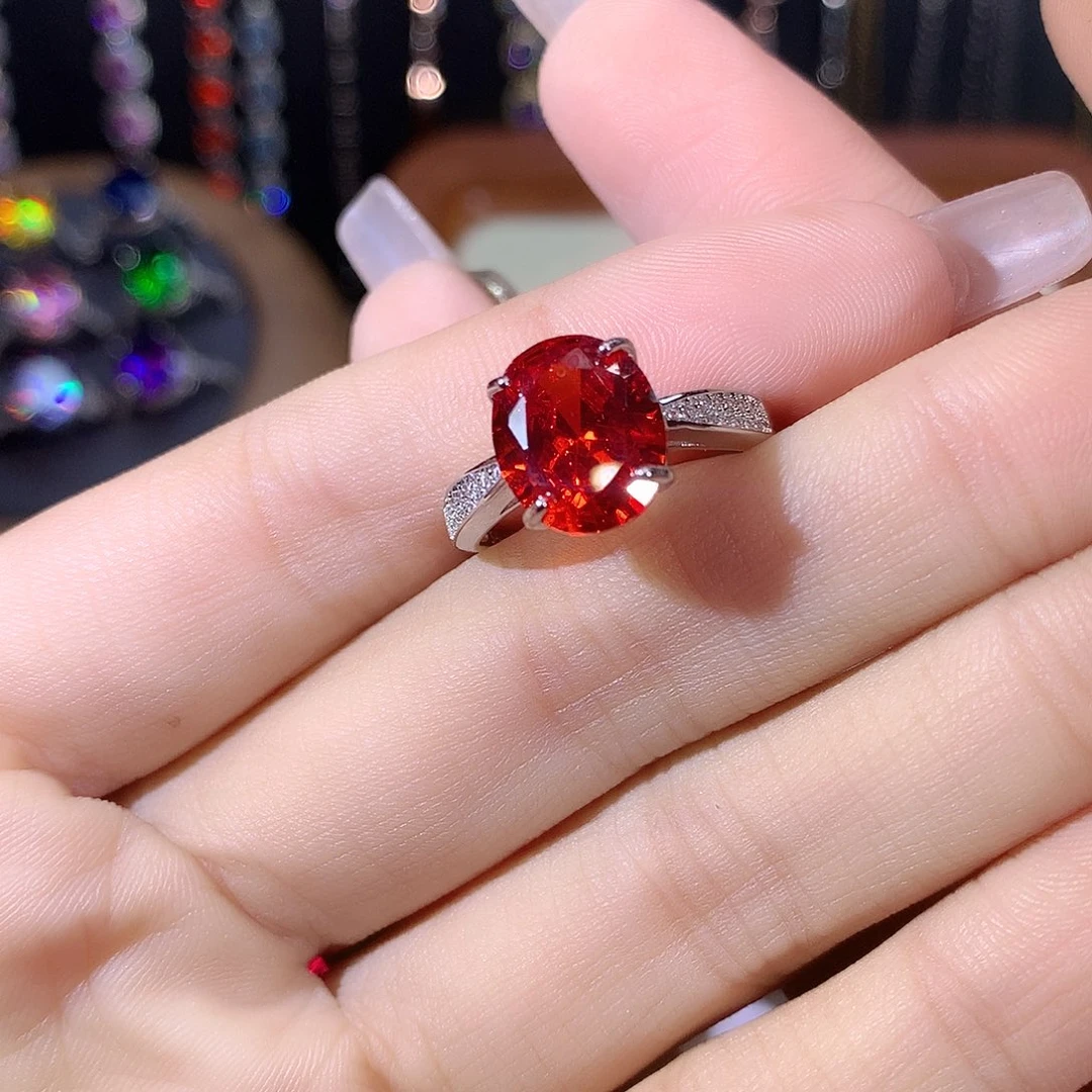 银S925镶嵌戒指碧玺白911