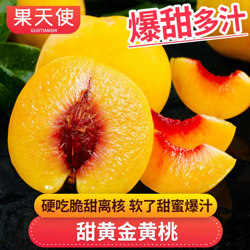 【果天使】甜黄金黄桃2-4.5斤硬吃脆甜软了甜蜜爆汁新鲜应季水果