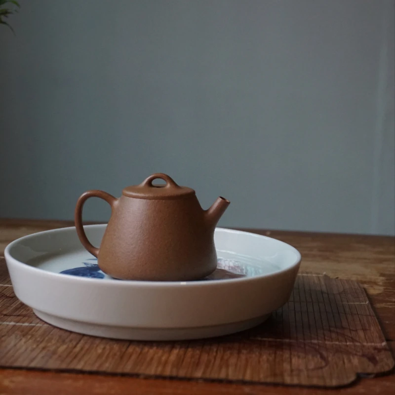 小高瓢|豆青老段75ml摹古人文小品实用器红泥紫砂壶茶具泡茶壶