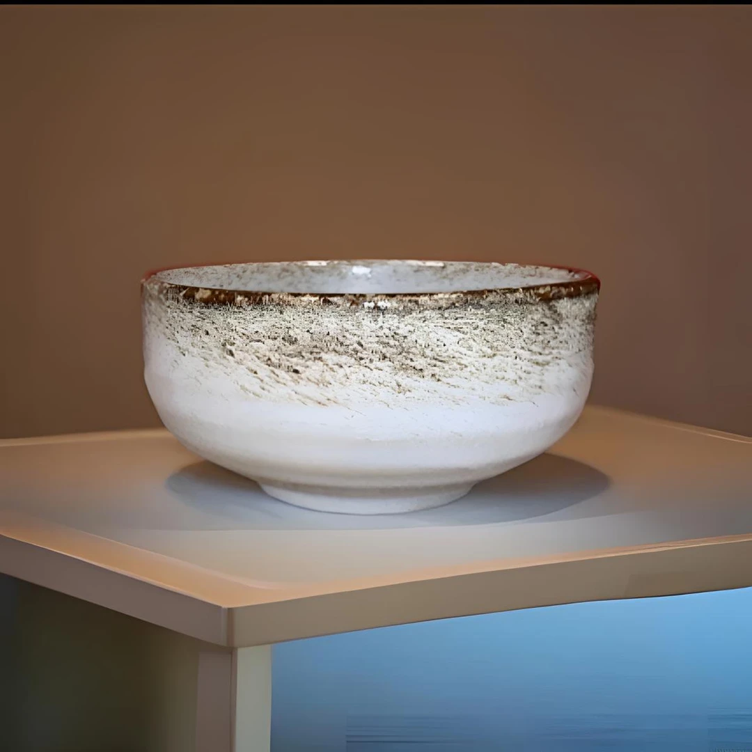 磁州窑国营时期瓷器，一只白粉引茶器，口径11厘米高5厘米，完美勿拍