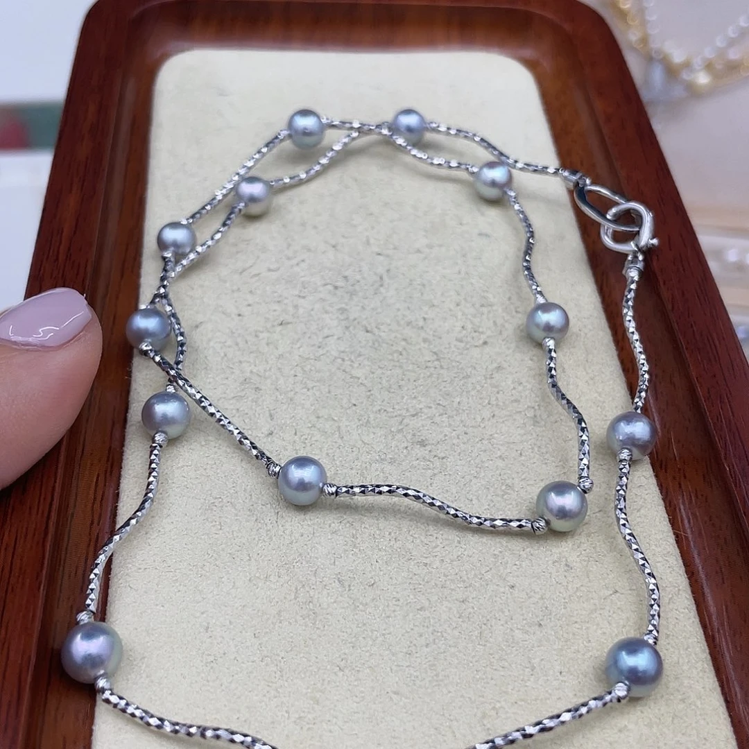 颈饰银S925镶嵌海水珍珠