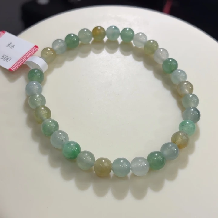 翡翠未镶嵌手链冰胶多宝卡6