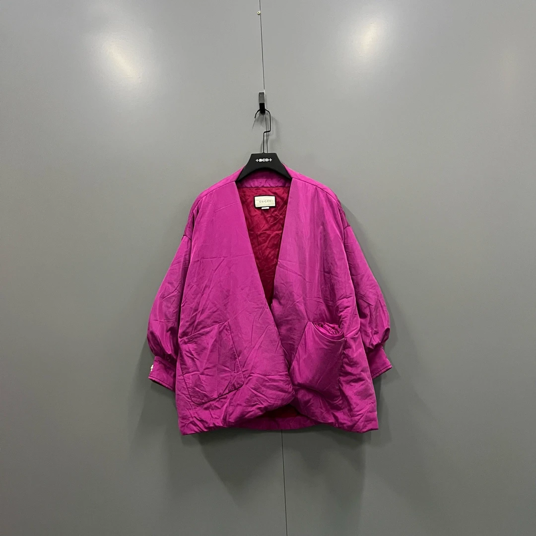 99新 GUCCI/古驰 zt6 粉紫色道袍 42码/017479