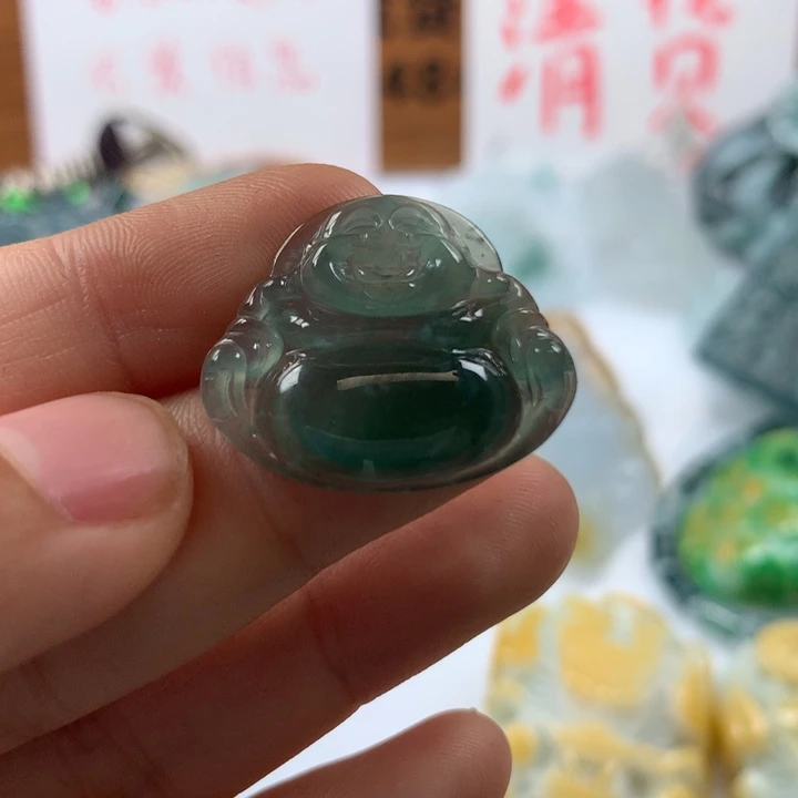 翡翠颈饰未镶嵌保真天然A货翡翠