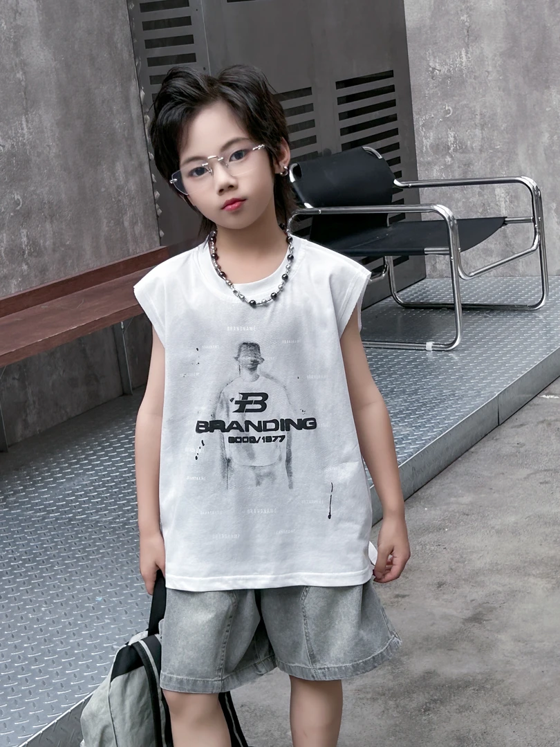 552107夏款时尚男童套装