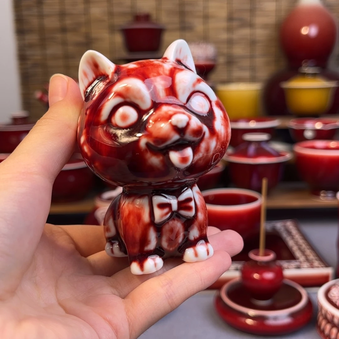 景德镇陶瓷 小猫咪