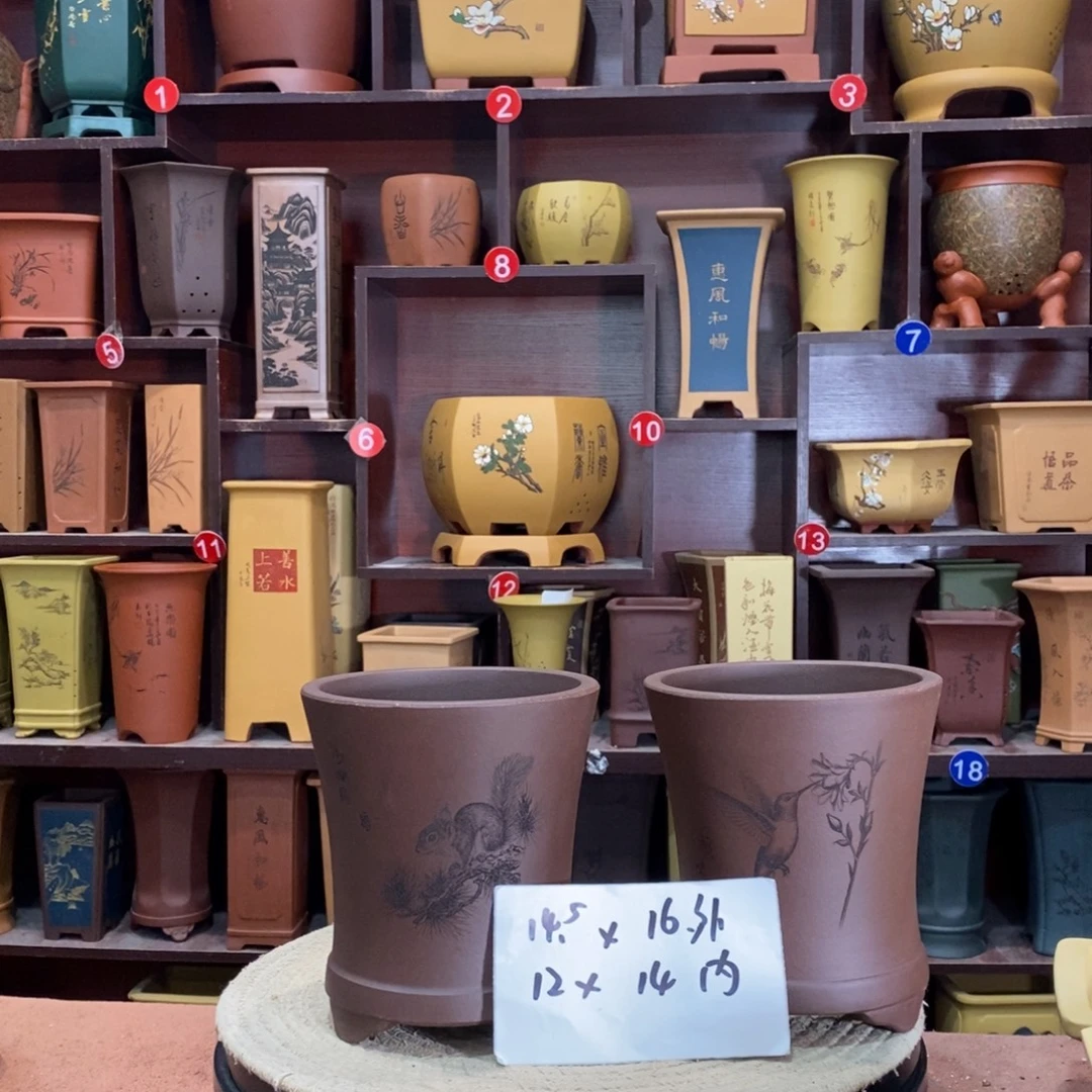 紫砂艺术紫砂花盆