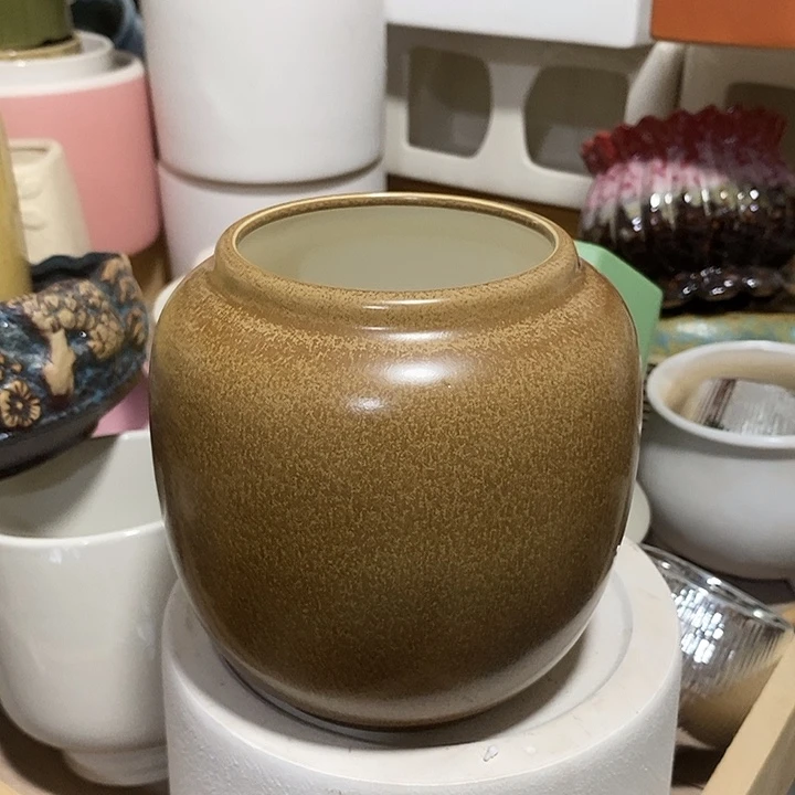 摆件陶盆有孔 微瑕介意勿拍