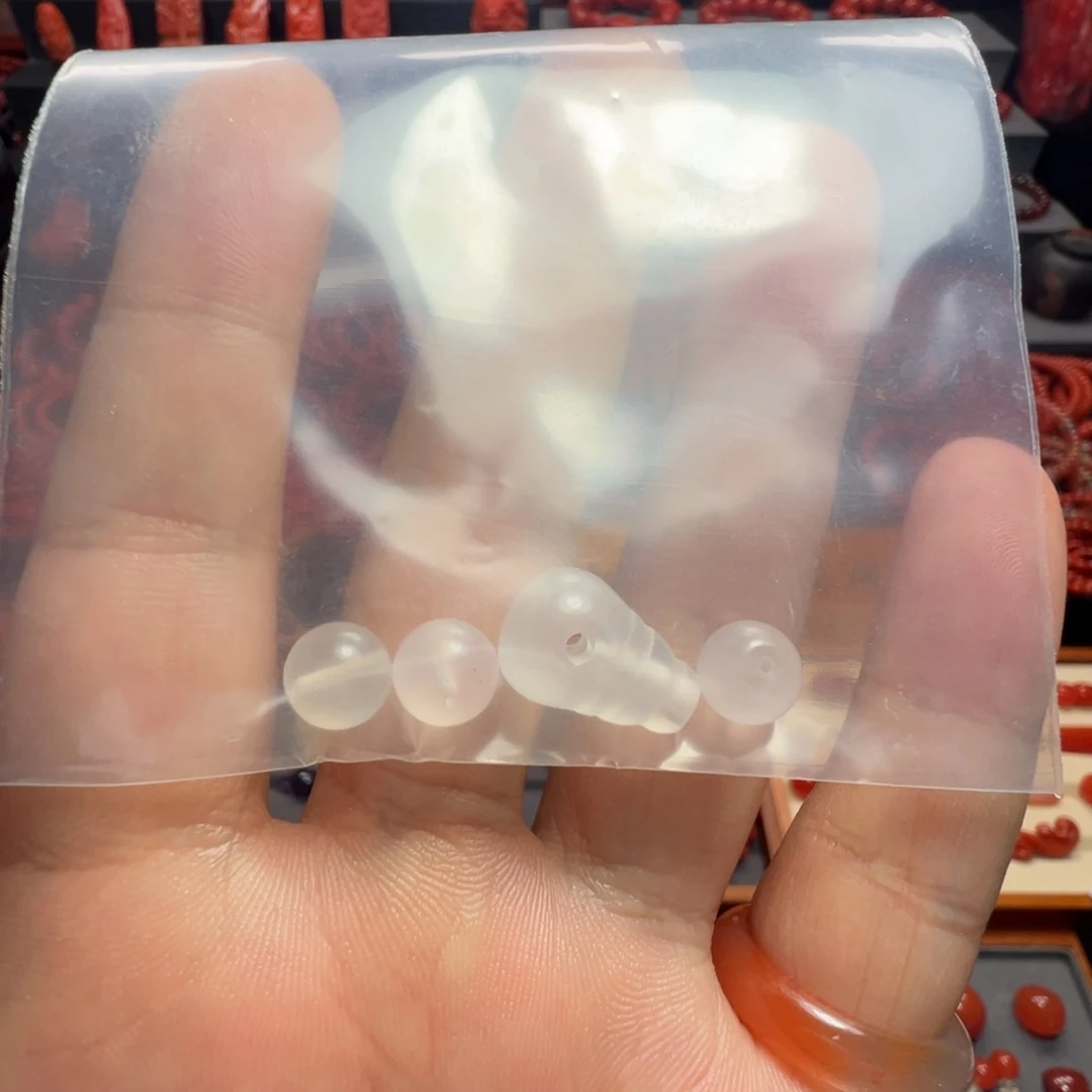 小***牙南红玛瑙未镶嵌三通顶珠腰珠套装