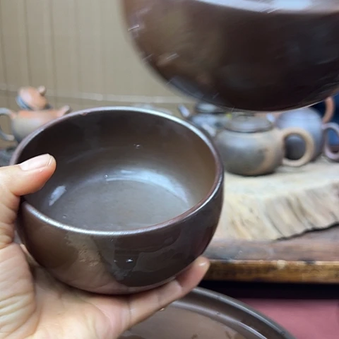 苍***剑戬谷龙窑柴烧茶杯碗165