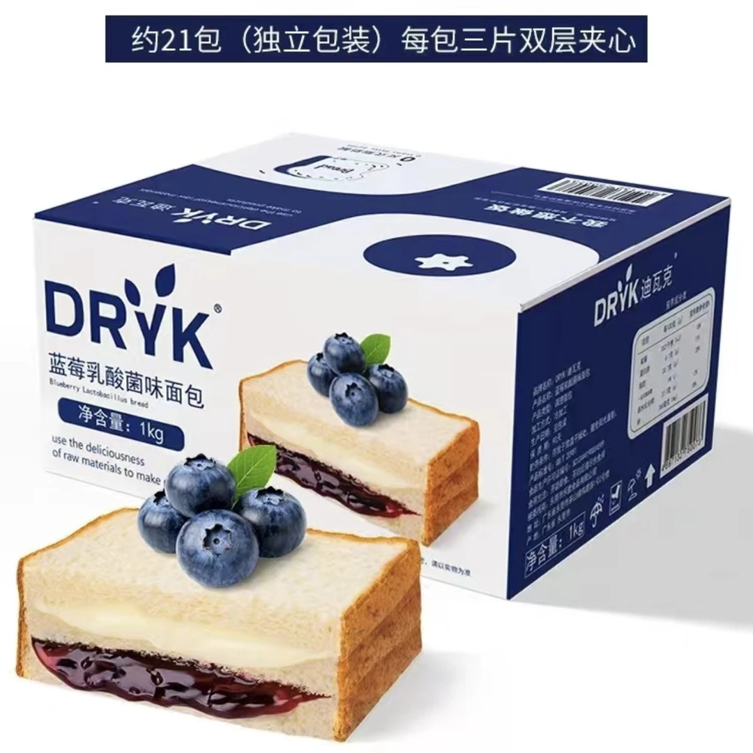 DRYK 迪瓦克 蓝莓乳酸菌面包