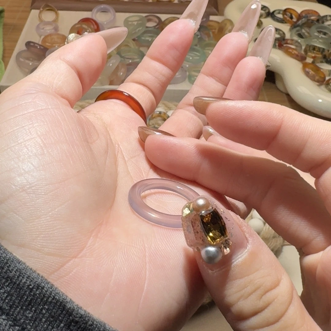 玛瑙/玉髓未镶嵌戒圈