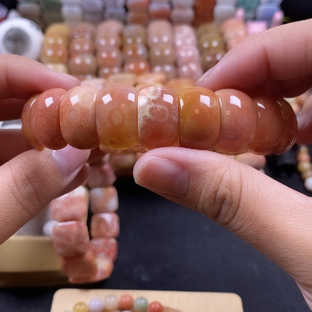 硅化珊瑚（珊瑚玉）未镶嵌手牌28