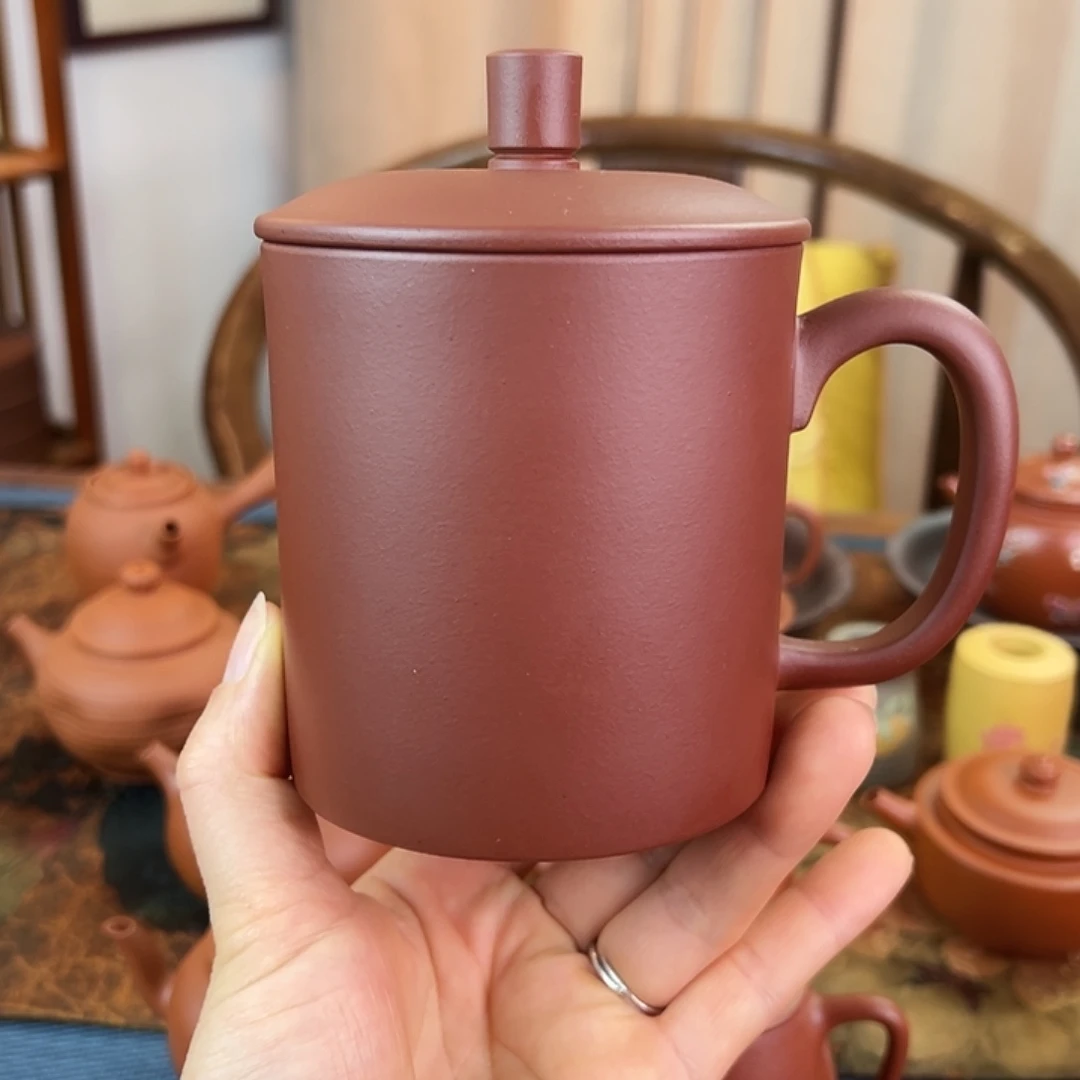 茶壶紫砂精品 马克杯 紫泥 420cc