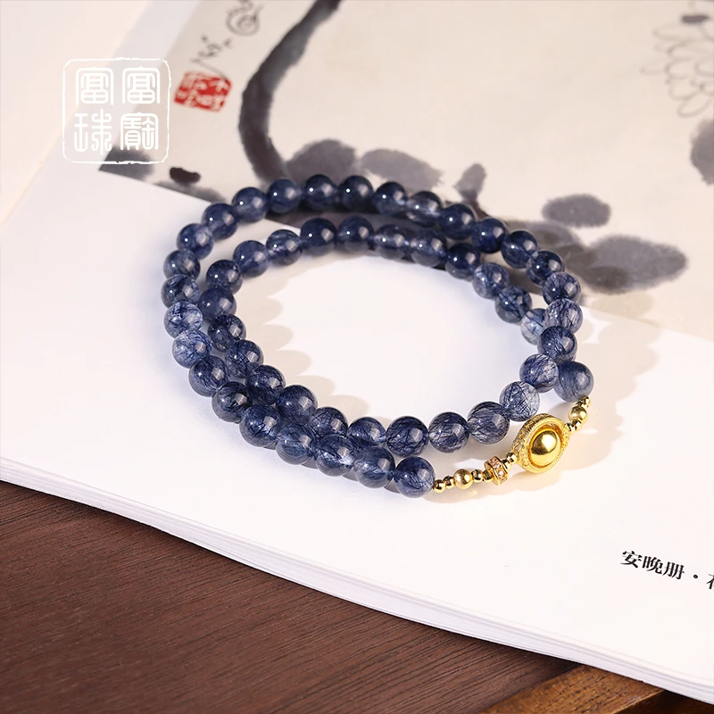 【双笙】富富珠宝 水晶18k金百搭手串（天然珠宝多样性发）