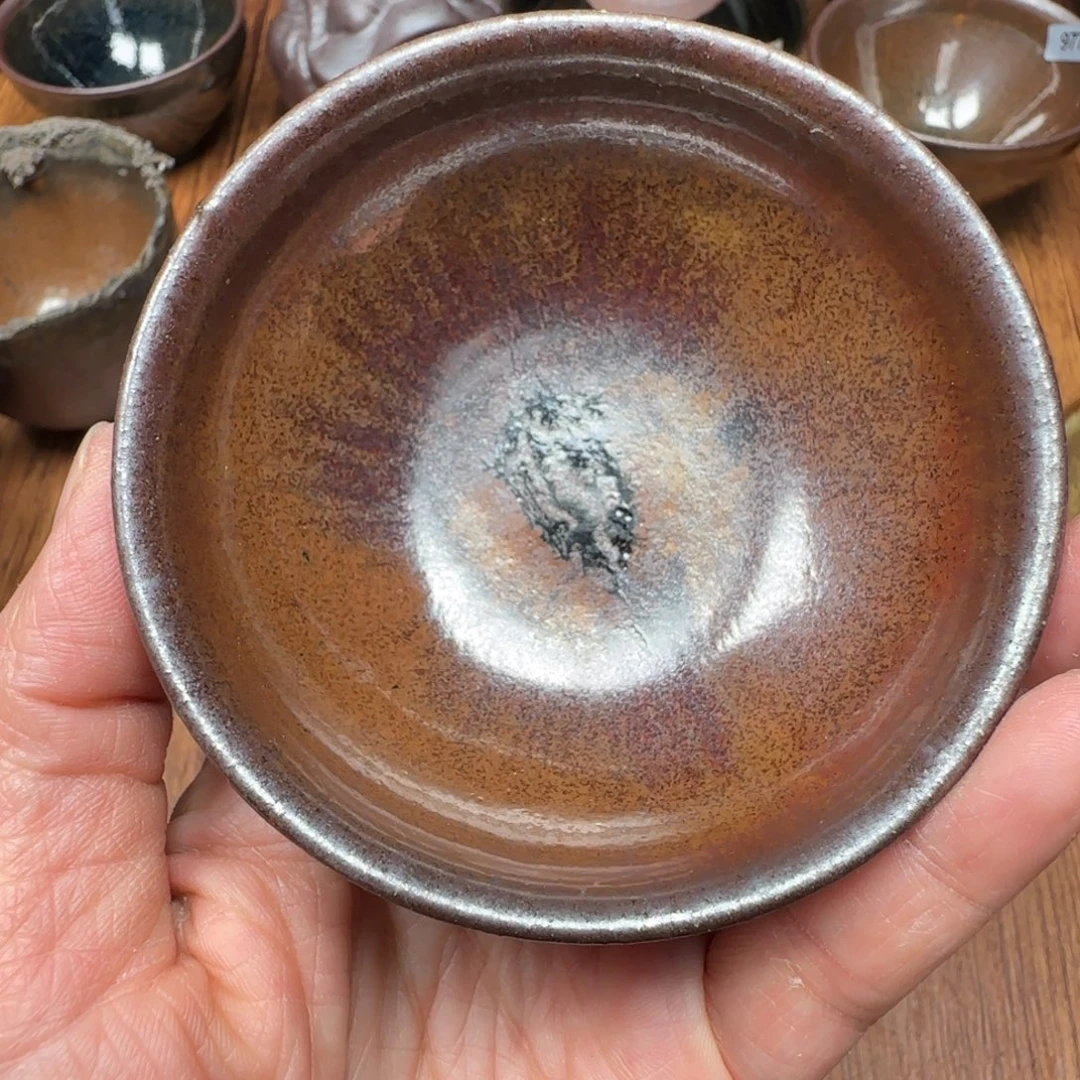 柴烧建盏茶盏茶杯284